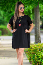 The Perfect Piko Short Sleeve Tunic-Black