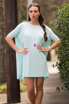 The Perfect Piko Half Sleeve Tunic-Mint