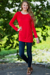 The Perfect Piko Slim Fit Top-Red