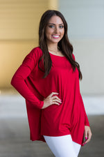 The Perfect Piko Top-Red