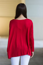 The Perfect Piko Top-Red