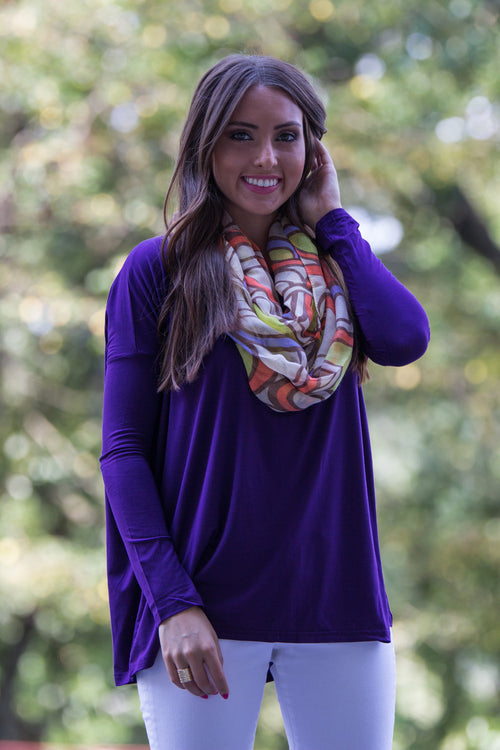 The Perfect Piko Top-Dark Purple