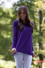 The Perfect Piko Top-Dark Purple