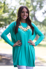 The Perfect Piko Tunic Top-Light Green