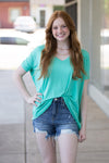 The Perfect Piko V-Neck Short Sleeve Top-Seamoss