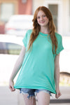 The Perfect Piko Rolled Short Sleeve Top-Seamoss