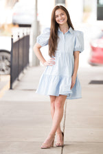 SALE-Head In The Clouds Dress - Baby Blue