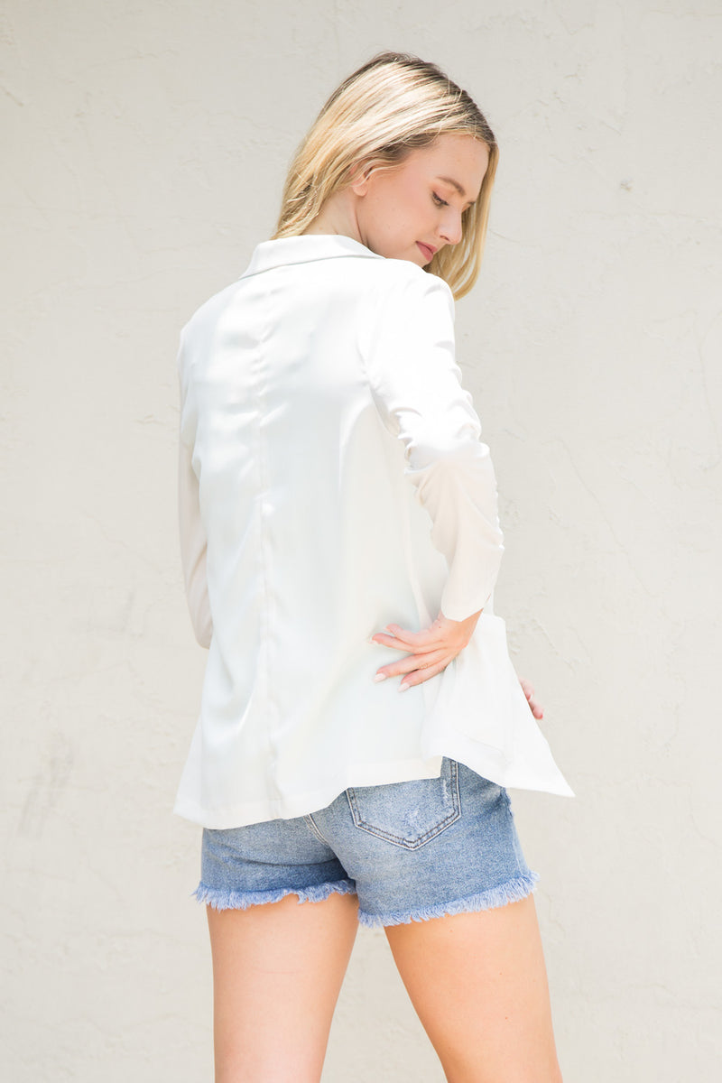 SALE- Not My Boyfriend's Blazer - White