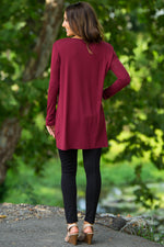 SALE-The Perfect Piko Slim Fit Top-Wine