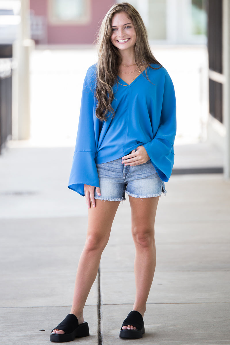 SALE-Dreamy Summer Nights Top - Blue