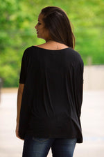 The Perfect Piko Short Sleeve Top-Black - Simply Dixie Boutique
 - 2