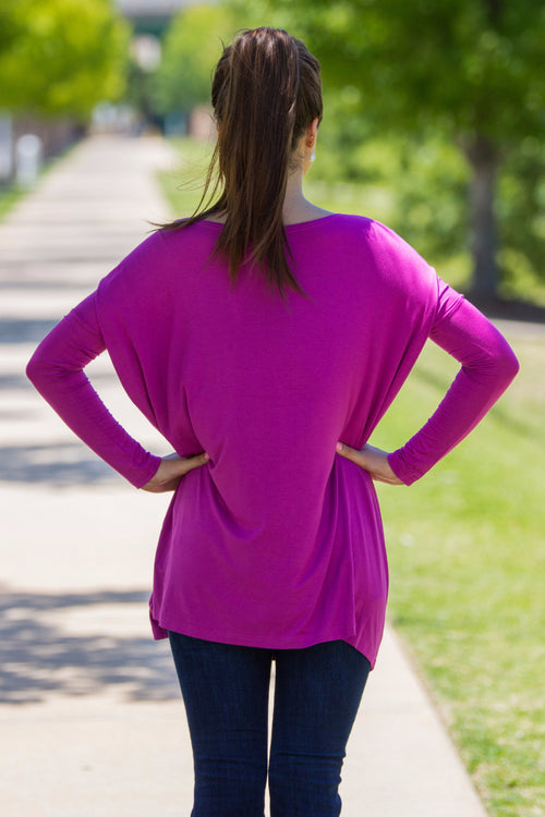 The Perfect Piko Tunic Top-Orchid