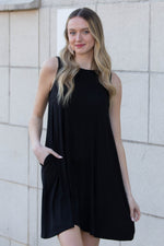 Zenana Sleeveless Swing Dress Black