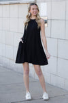 Zenana Sleeveless Swing Dress Black