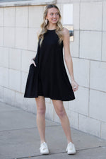 Zenana Sleeveless Swing Dress Black