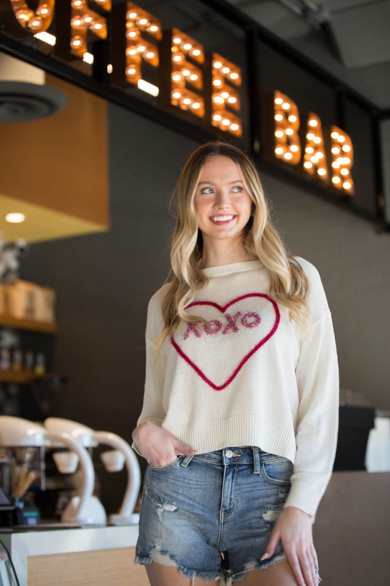 Le Lis XOXO Tinsel Sweater