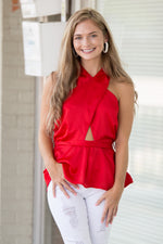SALE-Cut It Out Top-Red