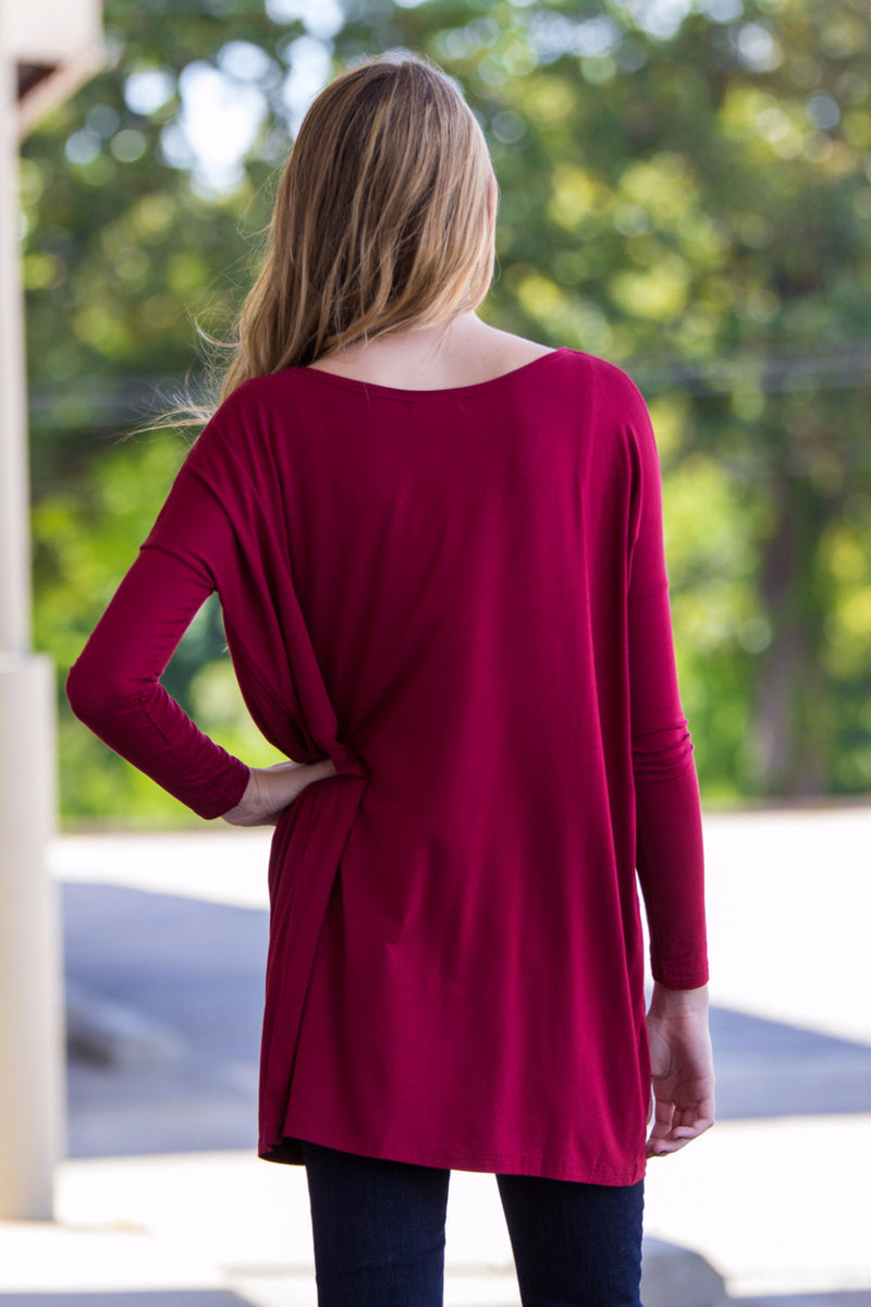 The Perfect Piko Tunic Top-Wine