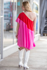 All Dolled Up Dress-Fuchsia