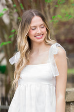 Somewhere Above Dress-White