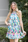 SALE-THML-Multi Color Halter Dress-White