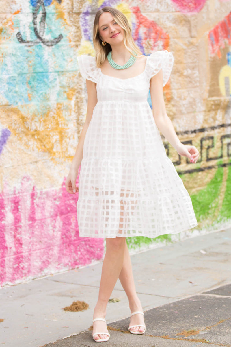The Best Day Midi Dress-White