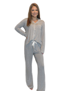 The Perfect Piko Pajama Set- Heather Grey