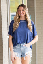 SALE-Zenana-Washed Dolman Sleeve Boat Neck Top