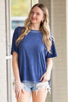 SALE-Zenana-Washed Dolman Sleeve Boat Neck Top