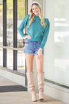 Fresh Ideas Sweater-Peacock