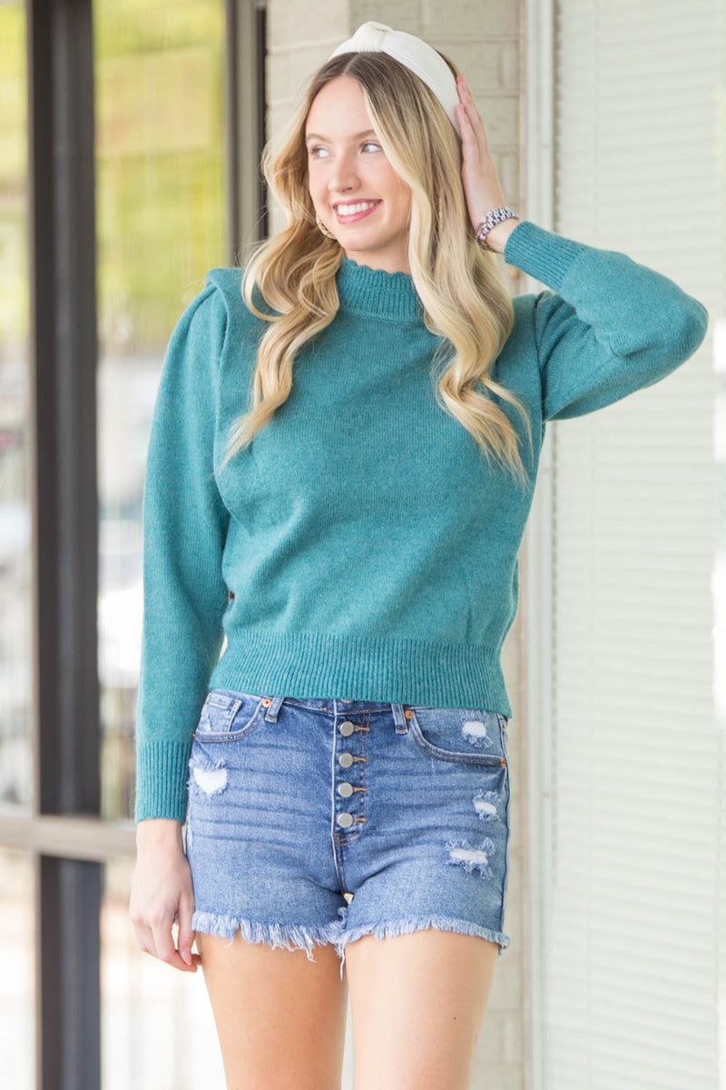 Fresh Ideas Sweater-Peacock