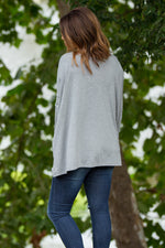 The Perfect Piko Top-Heather Grey - Simply Dixie Boutique
 - 2
