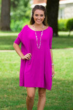 The Perfect Piko Half Sleeve Tunic-Orchid