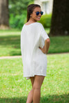 The Perfect Piko Half Sleeve Tunic-Off White - Simply Dixie Boutique
 - 2
