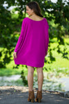 The Perfect Piko V-Neck Tunic Top-Orchid