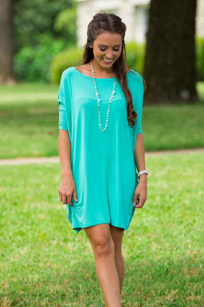 The Perfect Piko Half Sleeve Tunic-Light Green - Simply Dixie Boutique
 - 1