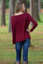 SALE-The Perfect Piko Top-Plum