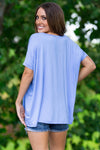 The Perfect Piko V-Neck Short Sleeve Top-Serenity