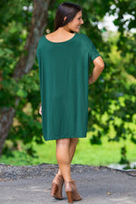 The Perfect Piko Short Sleeve Tunic-Forest Green
