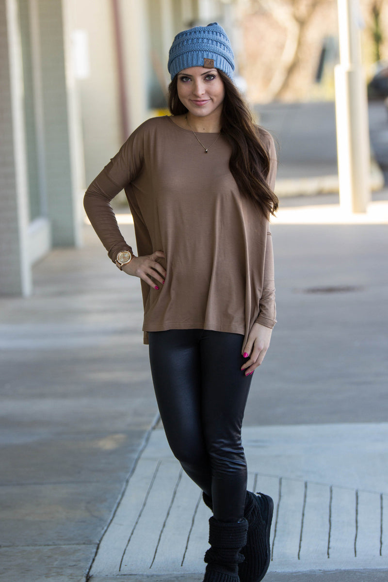 The Perfect Piko Top-Mocha