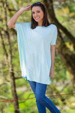 The Perfect Piko Short Sleeve Tunic-Mint