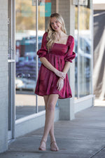 Thankful For You Dress-Burgundy