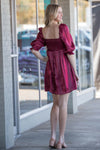 Thankful For You Dress-Burgundy