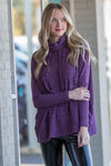 Zenana-Brushed Melange Hacci Cowl Neck Sweater