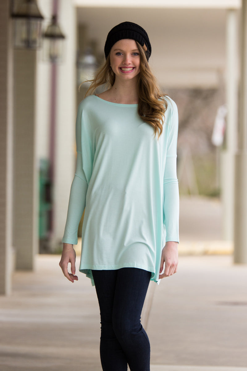 The Perfect Piko Tunic Top-Mint