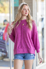 Pink Zenana Front Seam Sweater at Simply Dixie