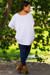 The Perfect Piko V-Neck Top-White