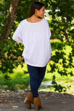 The Perfect Piko V-Neck Top-White
