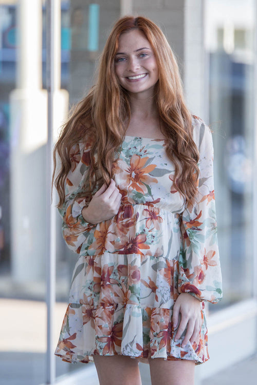 Full Of Surprises Dress-Natural Apricot