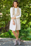SALE-The Perfect Piko Long Sleeve Swing Dress-Off White